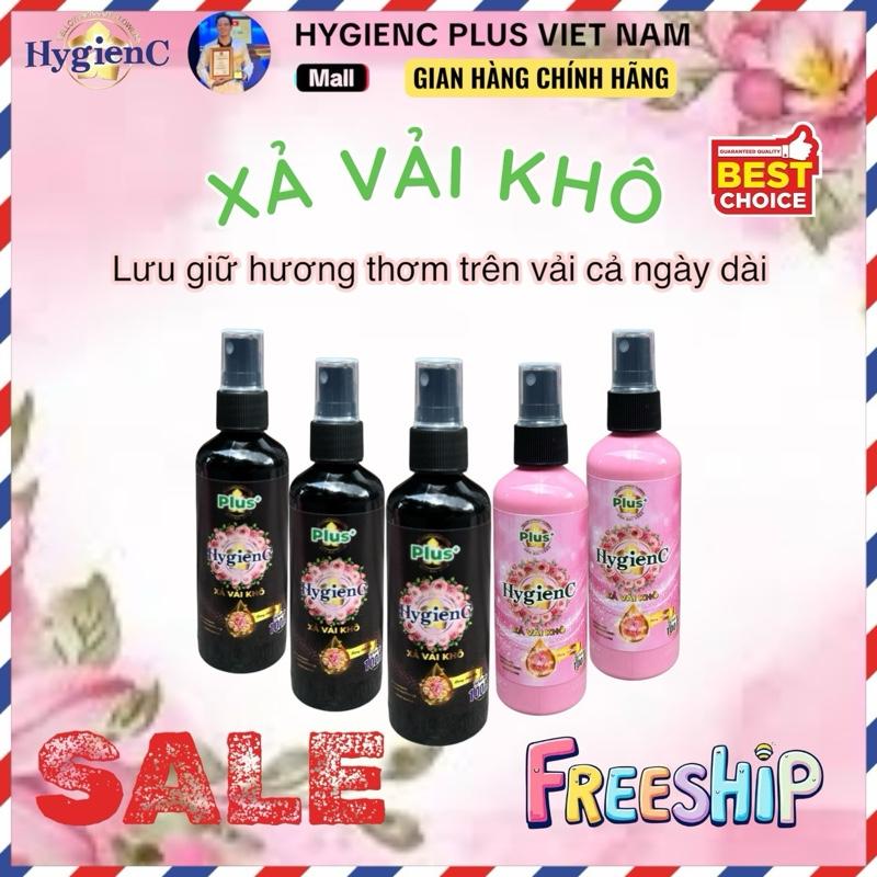 CHÍNH HÃNG Combo 5 Chai Xịt Vải Khô Có giấy tờ HD Cty đầy đủ thương hiệu HYGIENC bản PLUS nâng cấp 100ml - Thơm hiện đại lưu hương lâu khử mùi bền màu quần áo