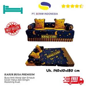 Sofabed Kasur Busa Lipat Bonus Bantal Guling Furniture Busa Super Premium Anti Alergi Tebal 10cm