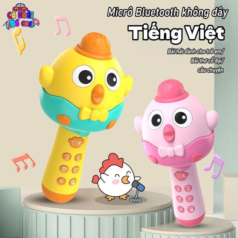  Mic tiếng việt hát karaoke bluetooth không dây sạc điện cao cấp cho trẻ em có thể livestream được cho bé 