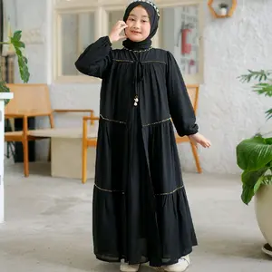 Gamis Set Anak Perempuan // Gamis Mote Payet Lebaran // Ceruty Babydoll Pasmina // Lashira Set Cantik Mewah Muslim Tanggung