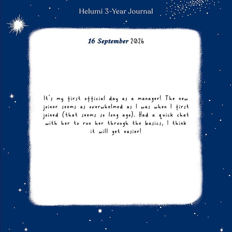 Product Introduction of Helumi 3-Year Journal - daily diary to record your memories over three years, keepsake gift 6