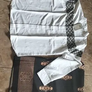 Paket Sarko Set sarung dan Baju koko muslim pria Lengan Panjang bahan katun motif kobata kombinasi batik