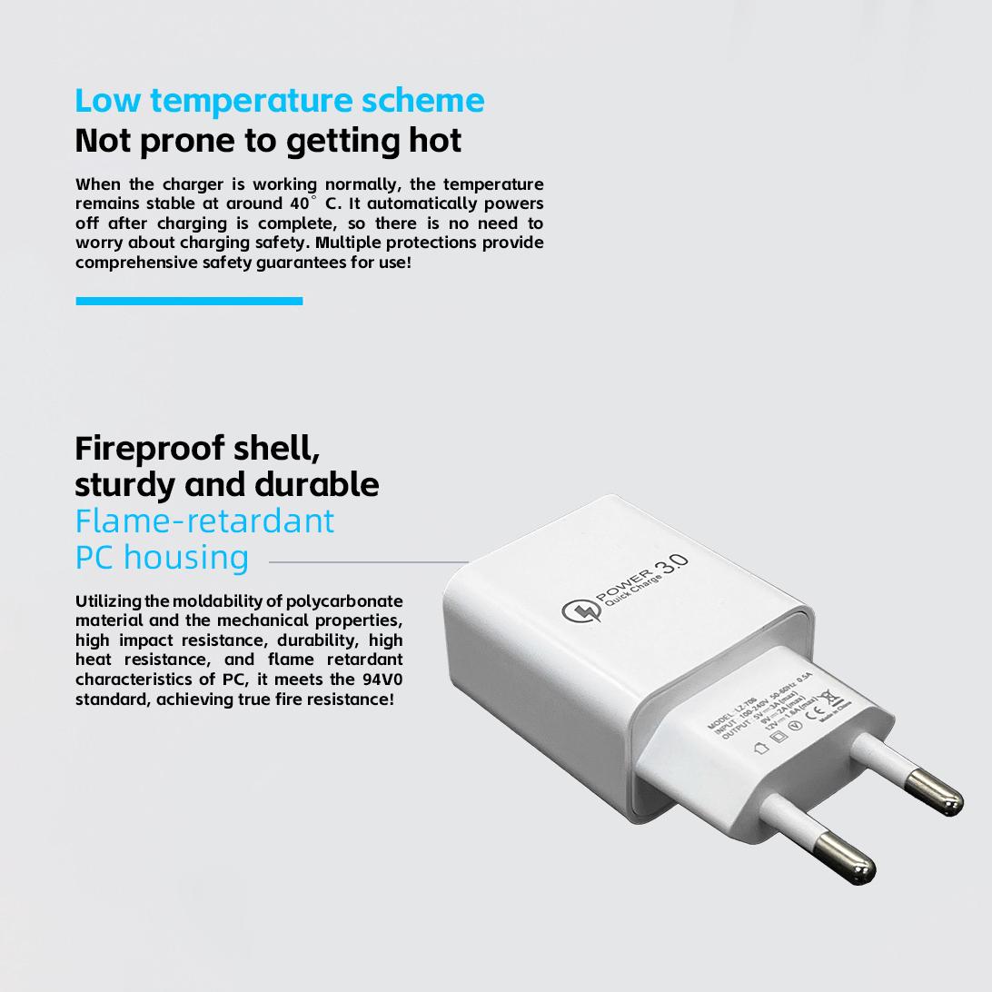 Reabol 5V 3A Fast Charger USB Charger Quick Charge 3.0 Phone Charger for iPhone Samsung EU Plug