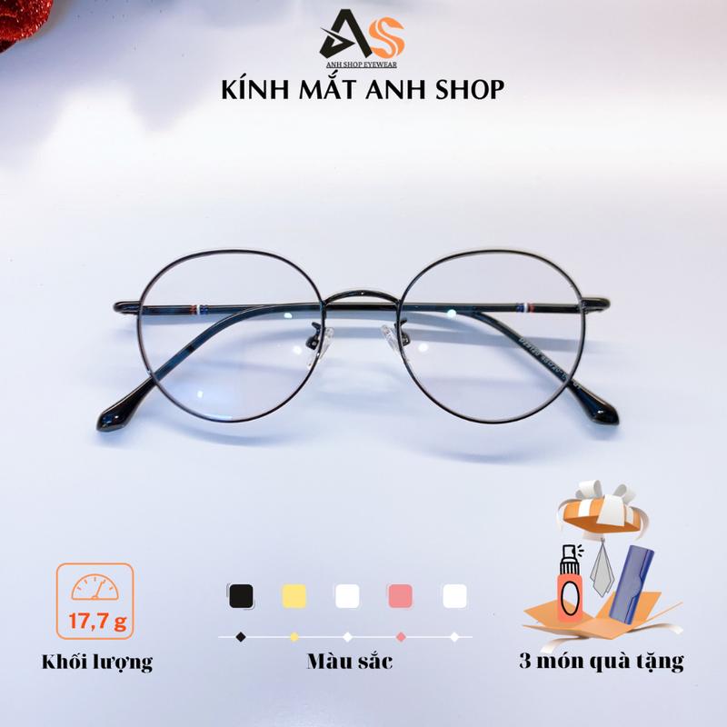 Kính tròn mắt nhỏ nam nữ chất liệu kim loại thời trang 5281 - 29120A