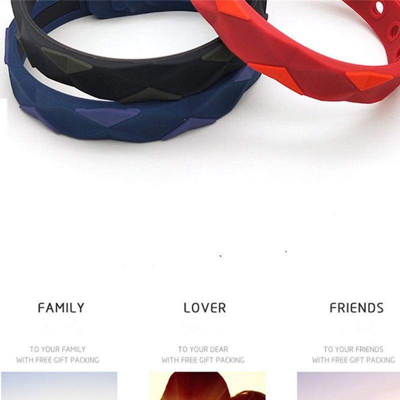 Cuff Silica Gel Waterproof Silicone Bracelet Anti Static Bracelet ...
