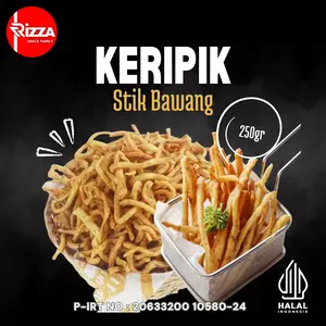 Rizza Snack STIK BAWANG 500gram KRIPIK BAWANG /KERUPUK BAWANG/ KERIPIK PANGSIT Gurih Enak
