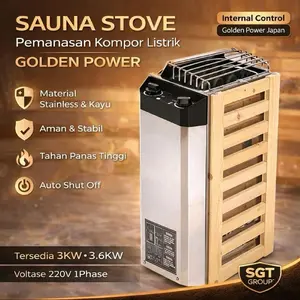 Sauna Stove Electric Heater Golden Power Japan Kompor Sauna Elektrik Pemanas Ruangan Sauna Rumah Hotel & Spa