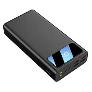 60000mAh PowerBank 4 USB Fast Charging External Battery Powerbank LED - Hitam