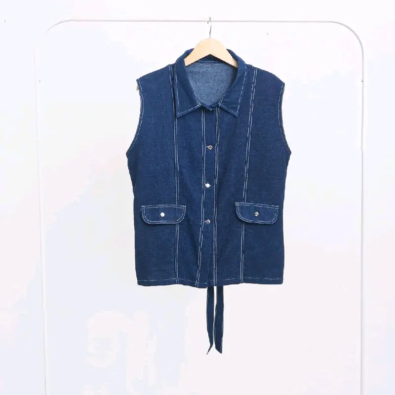 Vest Denim Fujian/vest denim premium/atasan wanita