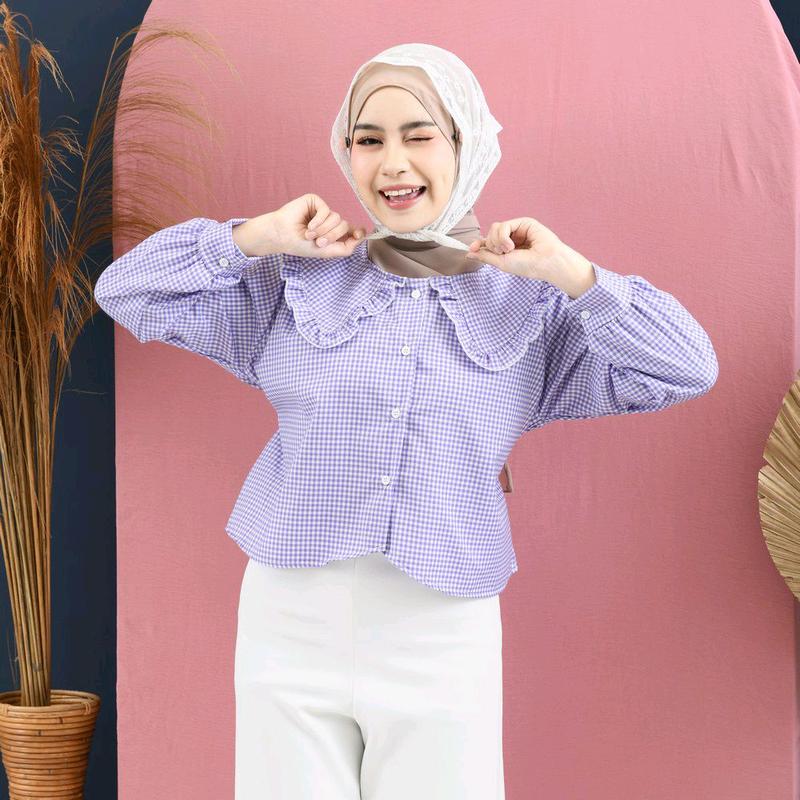 kemeja crop // crop top // atasan crop // atasan korea 6