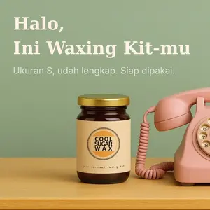 Coolsugar Wax Jar S - Natural Sugar Wax Tanpa Pewarna, Parfum, dan Skincare - Sugar Waxing Kit