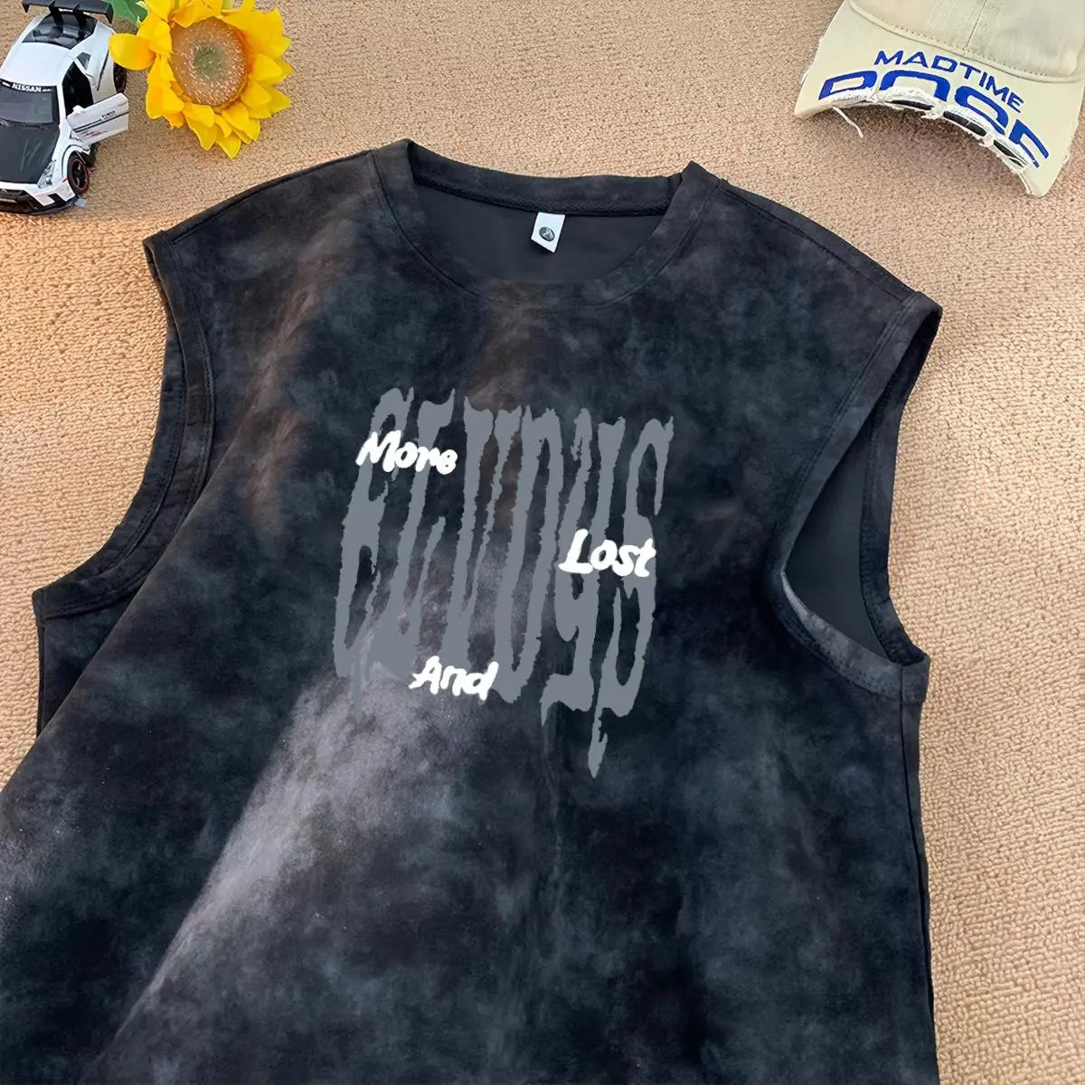 Rompi tie-dye gaya Amerika untuk pria dan wanita, desain unik, kaos tanpa lengan, rompi olahraga dan kebugaran, gaya baru 2026, serbaguna untuk pria dan wanita, rompi tie-dye olahraga pasangan.