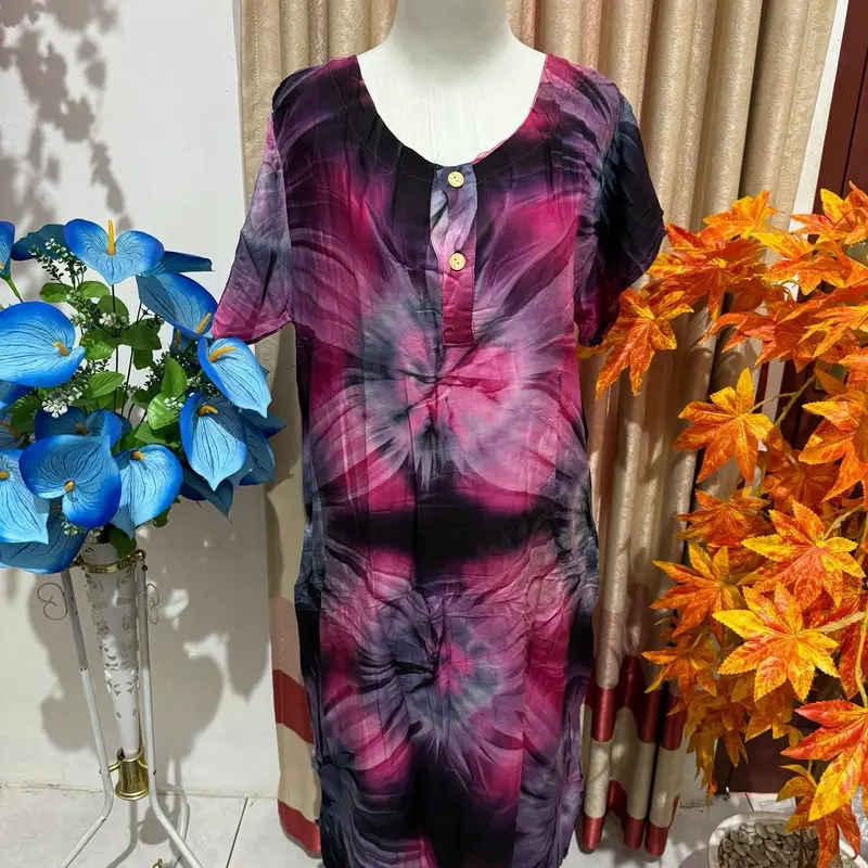 Daster Rayon Motif Tie Dye Wanita Busui 1