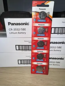 Panasonic CR2032 isi 5 PC Baterai Lithium 3V CR-2032/5BE untuk motor , mobil , kalkulator , timbangan dan CMOS CR2032