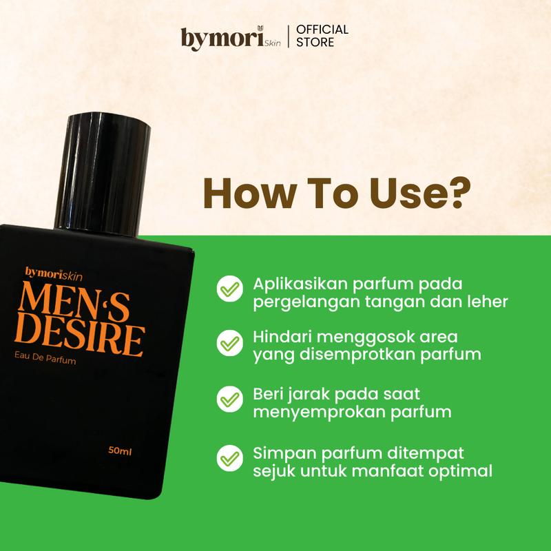Bymoriskin Parfume Mens Desire Eau De Parfum Minyak Wangi Mewah Pria Tahan Lama Size 50ml 2