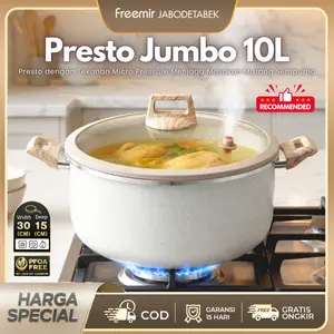 [AF] freemir Presto Micro Pressure Wajan 30cm Kapasitas 10L Untuk 15 Orang Goreng/Tumis/Rebus/Presto Wajan Anti Lengket Presto Anti Meledak Masak Aman Kitchenware Premium