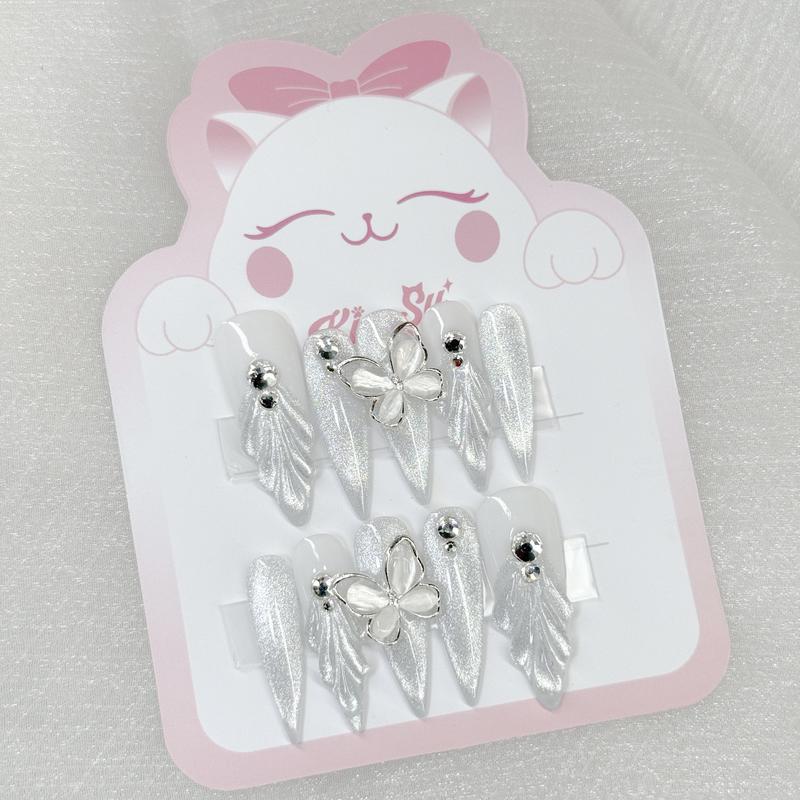 [M204] KimSu Nailbox thiết kế mắt mèo bạc hồ điệp