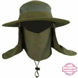 [ COD ] Topi Gunung dengan Sarung Wajah Penutup Kepala Fishing Mancing Outdoor Mancing Anti Pelindung PAnas  Penutup Kepala Muka Cadar Outdoor Mancing Hiking Pelindung Panas UV