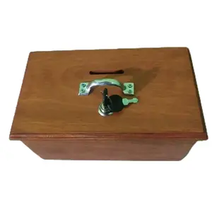 kotak infaq/kotak amal/celengan kayu mahoni murah sudah finishing plitur halus lengkap kunci