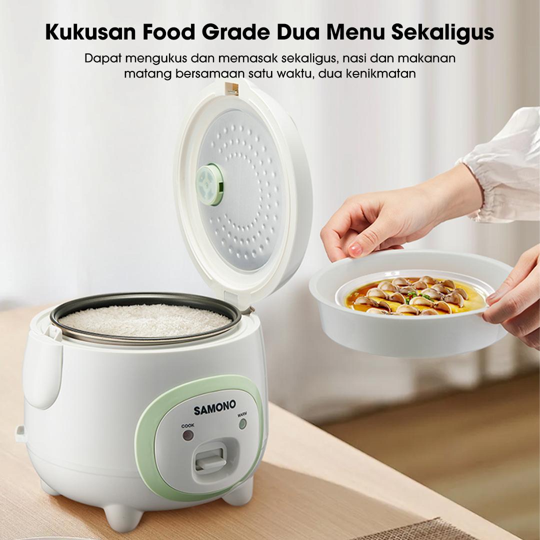 (LIVE) SAMONO MAGIC COM  Mini Rice Cooker SW-RCEC10 Penanak Nasi Magic Com 1L Anti Lengket Pemanas Hemat Energi Garansi 1 Tahun
