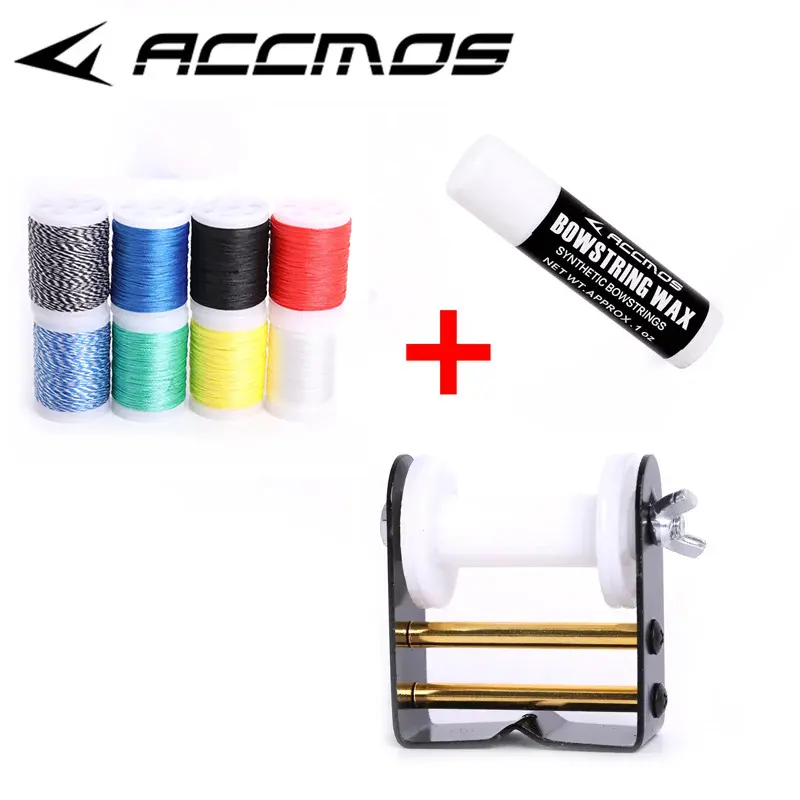 110 Meter UPE Diameter 0.4mm 3-ply Rope Protect Bow String Serving Jig Tool Wax Set
