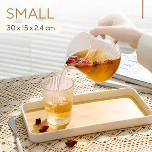 TaffHOME Tea Tray Japanese Wood Style Nampan Plastik Tatakan Gelas Teh - BD027