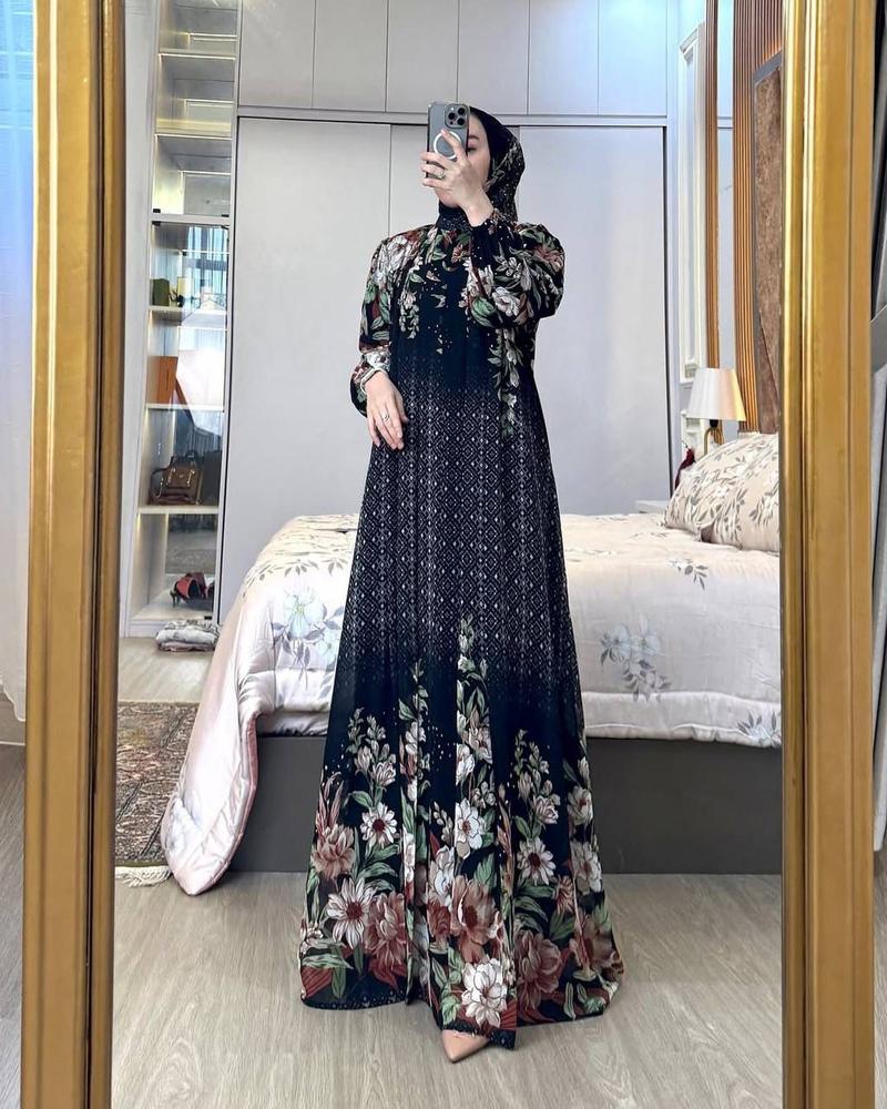 Product Introduction of Gamis set hijab arsyila gamis wanita dress mewah busui friendly gamis elegan setelan hijab gamis wanita Panjang rayon Diamond gamis Motif Muslim Rayon Nyaman 23