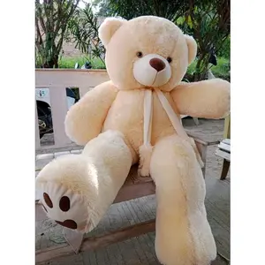 Boneka teddy bear syal telapak biq jumbo 1,2 meter Kado Dolls Dewasa beruang Pelatihan & Pengamatan Memori Beige washable tan boneka mainan Hadiah
