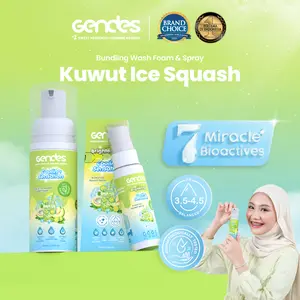 Special New Launching Gendes Sweet Aromatic Feminine Hygiene Wash Foam Kuwut Ice Squash And Spray 7 Miracle Bioactives Free Pouch | Perawatan Area Kewanitaan  | Membantu Mengurangi Keputihan | Membantu Mengurangi Gatal Pada Area Kewanitaan
