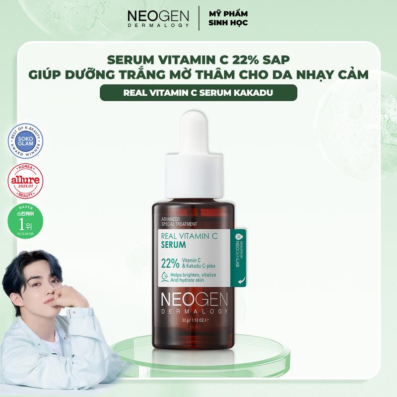 Serum Giúp Dưỡng Sáng Mờ Thâm 460x Vitamin C Sinh Học Kakadu 22% Neogen Dermalogy Real Vitamin C 32g