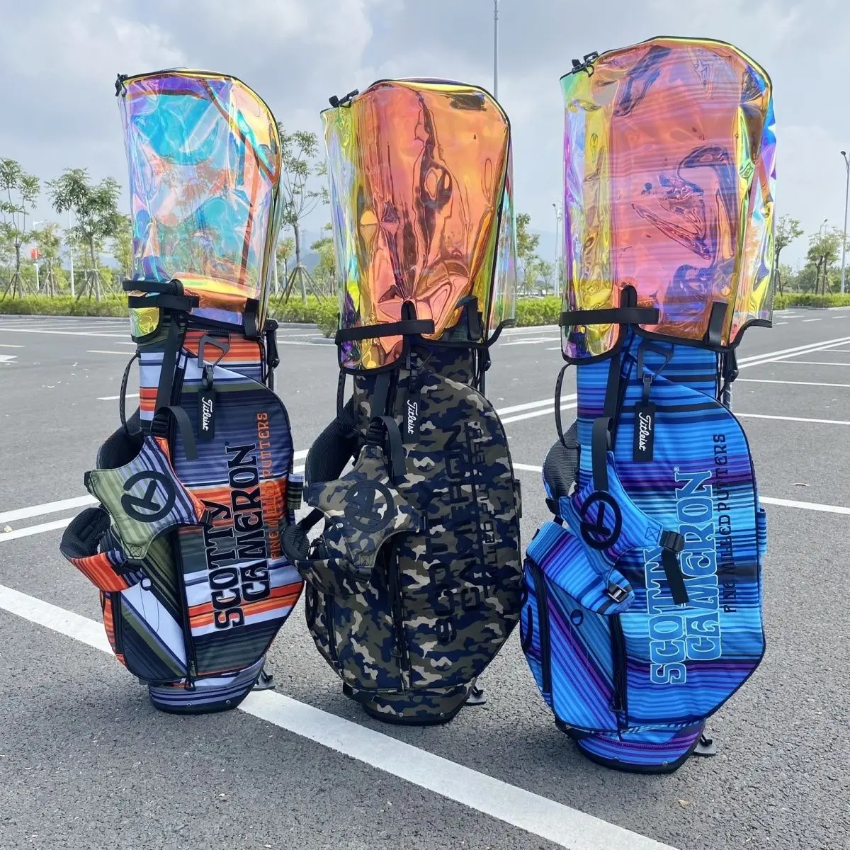 [Cameron] Cameron Bracket Bag Golf Bag Women's Ultra-Light and Convenient Fabric Backpack Korean Waterproof Golf Bag Qb24076