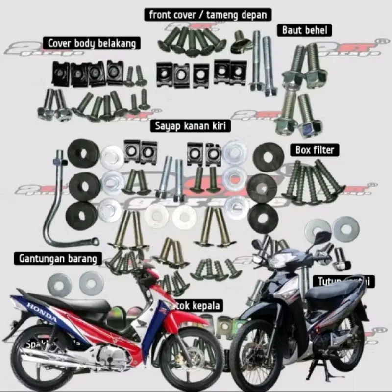 Baud body lengkap Supra X 125 R Fullset / Baut Bodi lengkap supra X 125 D fullset Motorcycle hondaa body set supra x 125 0