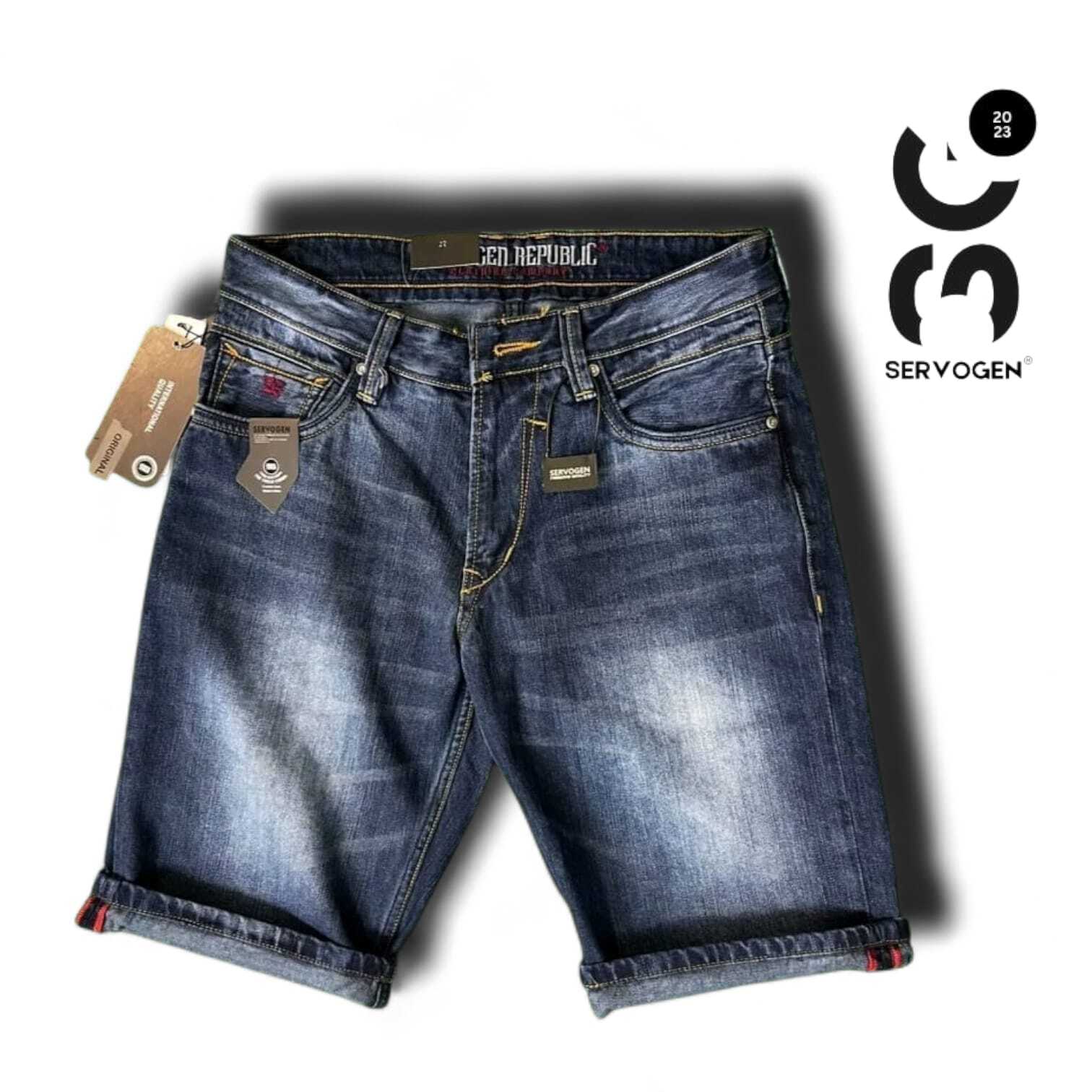 SERVOGEN Celana Jeans Pendek Original Non Streach