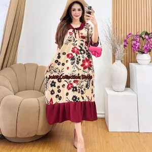 Daster Motif Bungga Karolin Busui freindly Bahan Rayon Premium