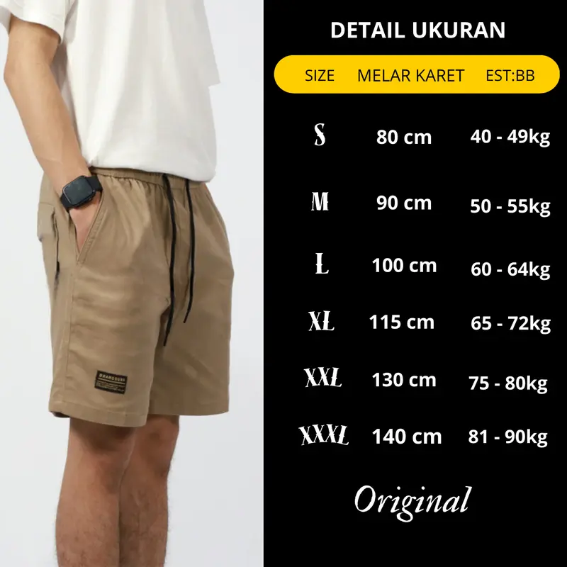 Celana Board short Pendek Pria Casual Outdoor Distro Kolor Yang Ada Kantongnya Jumbo Size S - XXXL Santai Surfing 6