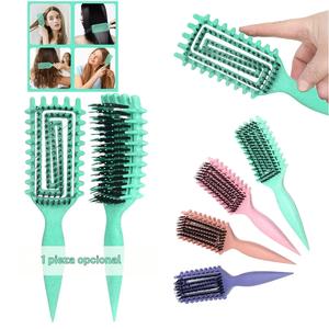 Cepillo para Cabello Rizado, Cepillo Definidor de Rizos para Rizos y Ondas Definidos sin Esfuerzo, Cepillo para Cabello Ventilado para Cabello Húmedo y Seco, para Mujeres y Hombres, Reduce el Frizz