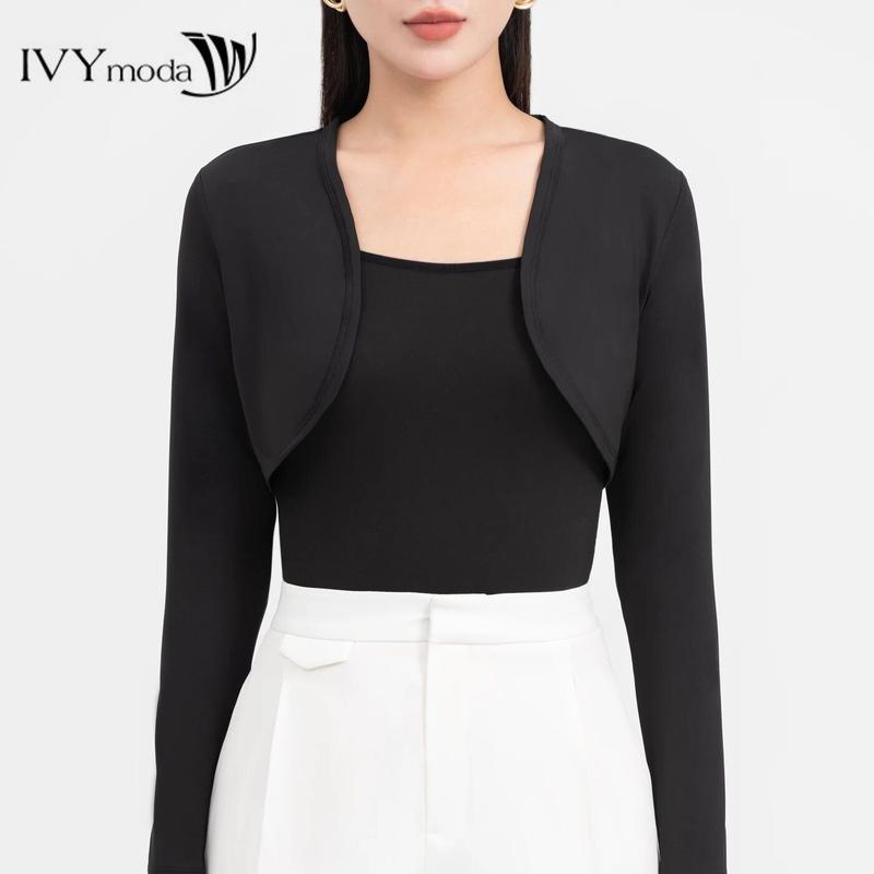 Áo khoác Thun mỏng khoác ngoài dài tay dáng Croptop nữ IVY moda MS 61T0234