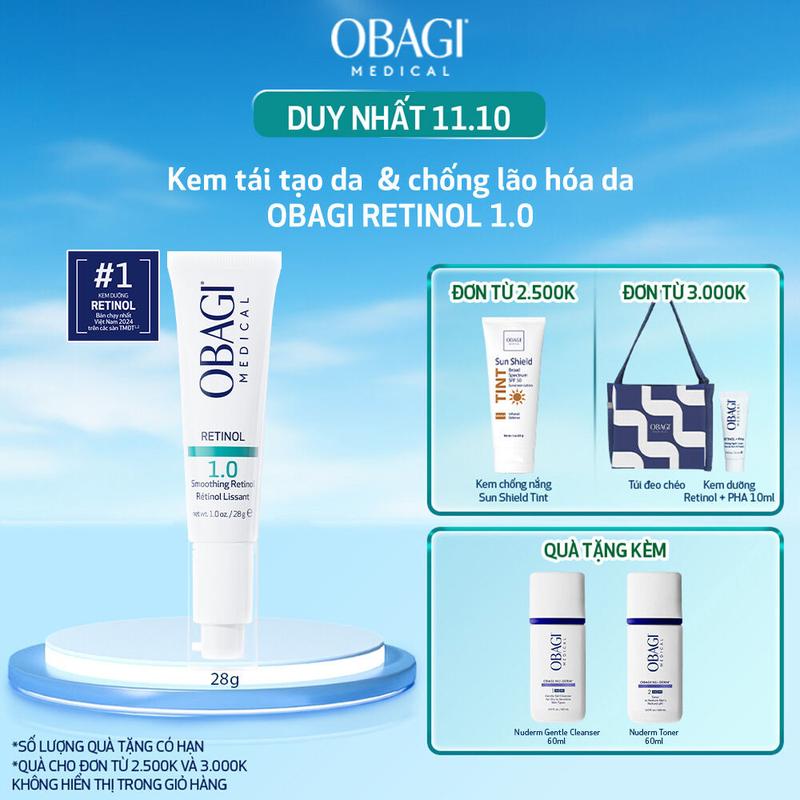 [MEGA 10.10] Kem dưỡng ẩm OBAGI Retinol 1.0 28g – Hỗ trợ chăm sóc da mềm mịn, tươi sáng