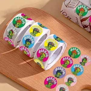 Stiker Gulung Label Kemasan Bulat Tahan Air Serbaguna