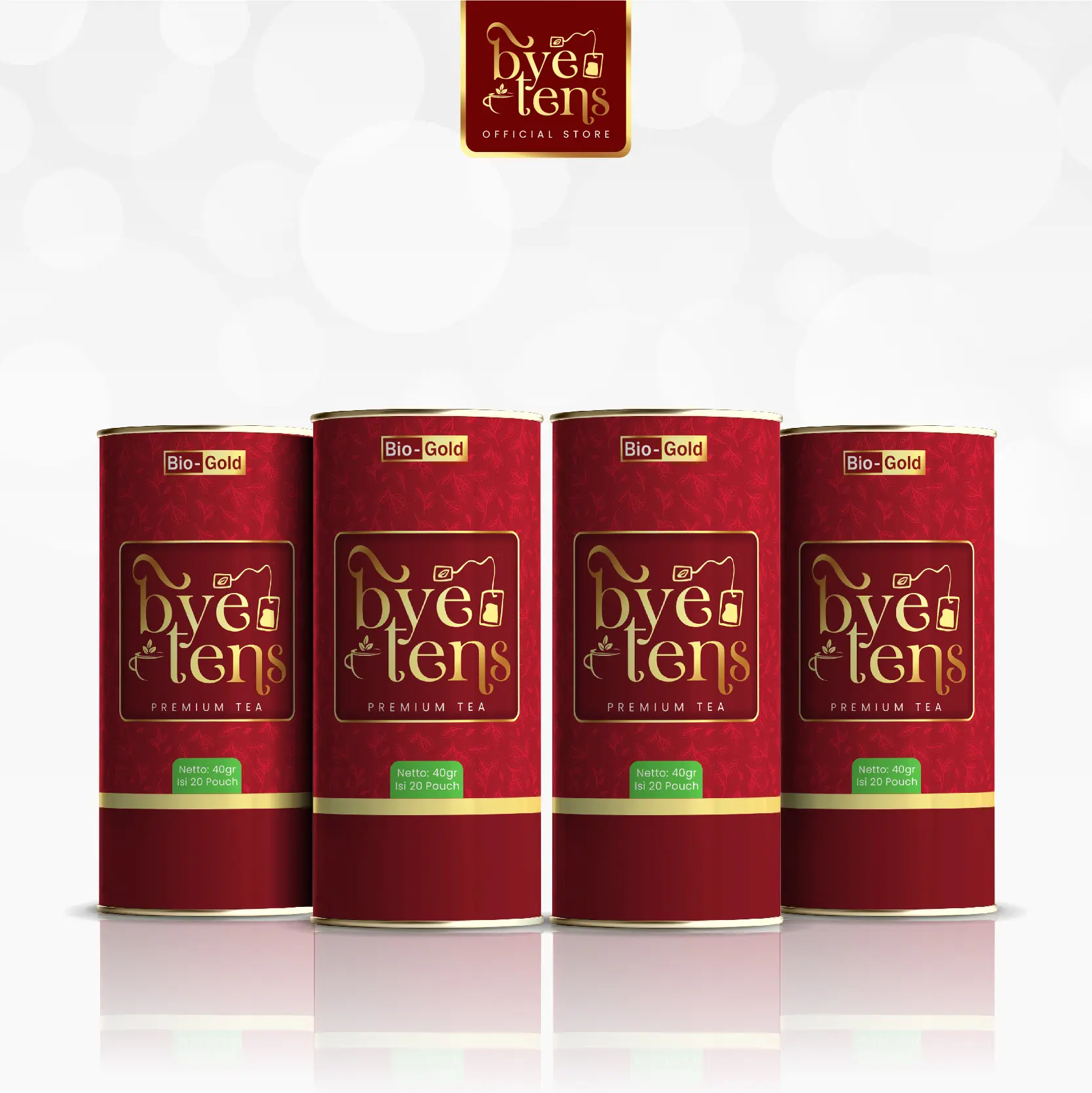 Bye Tens - Bundling 4 Kaleng Minuman  Herbal Alami Teh Hijau, Mengkudu, Seledri untuk Darah Tinggi & Kolestrol