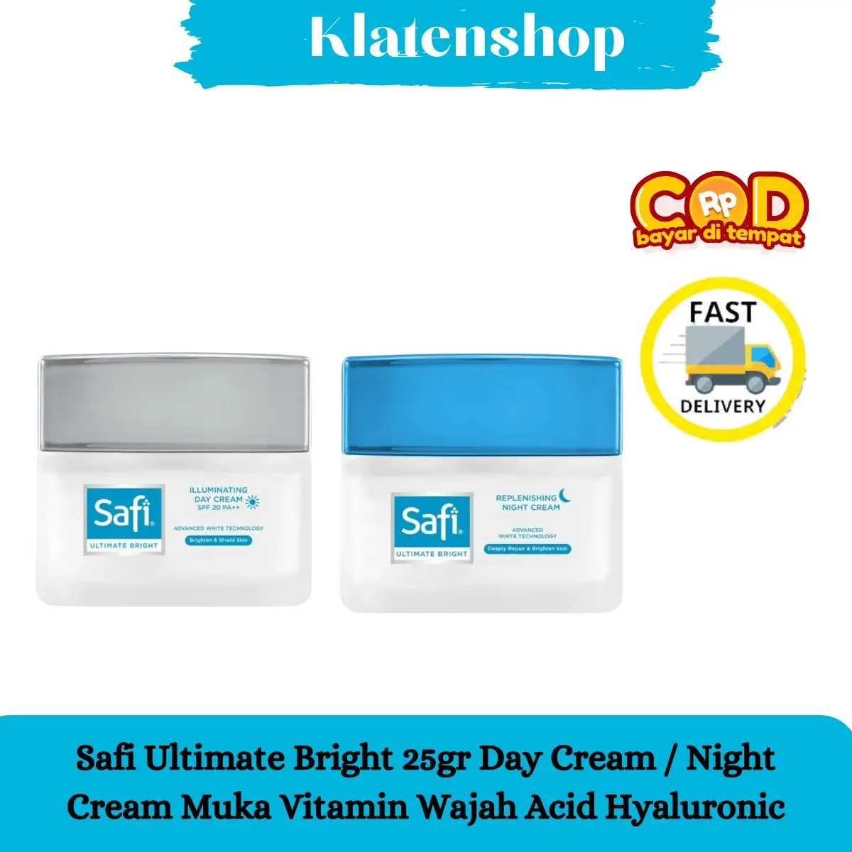 Safi Ultimate Bright 25gr Day Cream / Night Cream Muka Vitamin Wajah Acid Hyaluronic