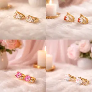 Anting Anak Lucu Berkilau Seperti Emas Asli