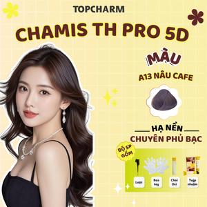Nhuộm tóc Nâu Cafe A13 Hạ Nền Phủ Bạc Chamis TH Pro Kem Nhuộm Tóc 5D Màu Thời Trang Không Cần Tẩy Dưỡng Tóc Nữ Chuẩn Salon Găng Tay Oxy