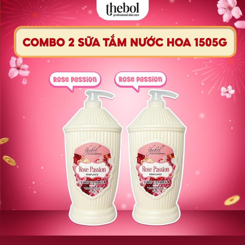  Set 2 Chai Sữa Tắm Nước Hoa THEBOL Hương Nước Hoa Nồng Nàn Cao Cấp 1500gr  cùng loại  