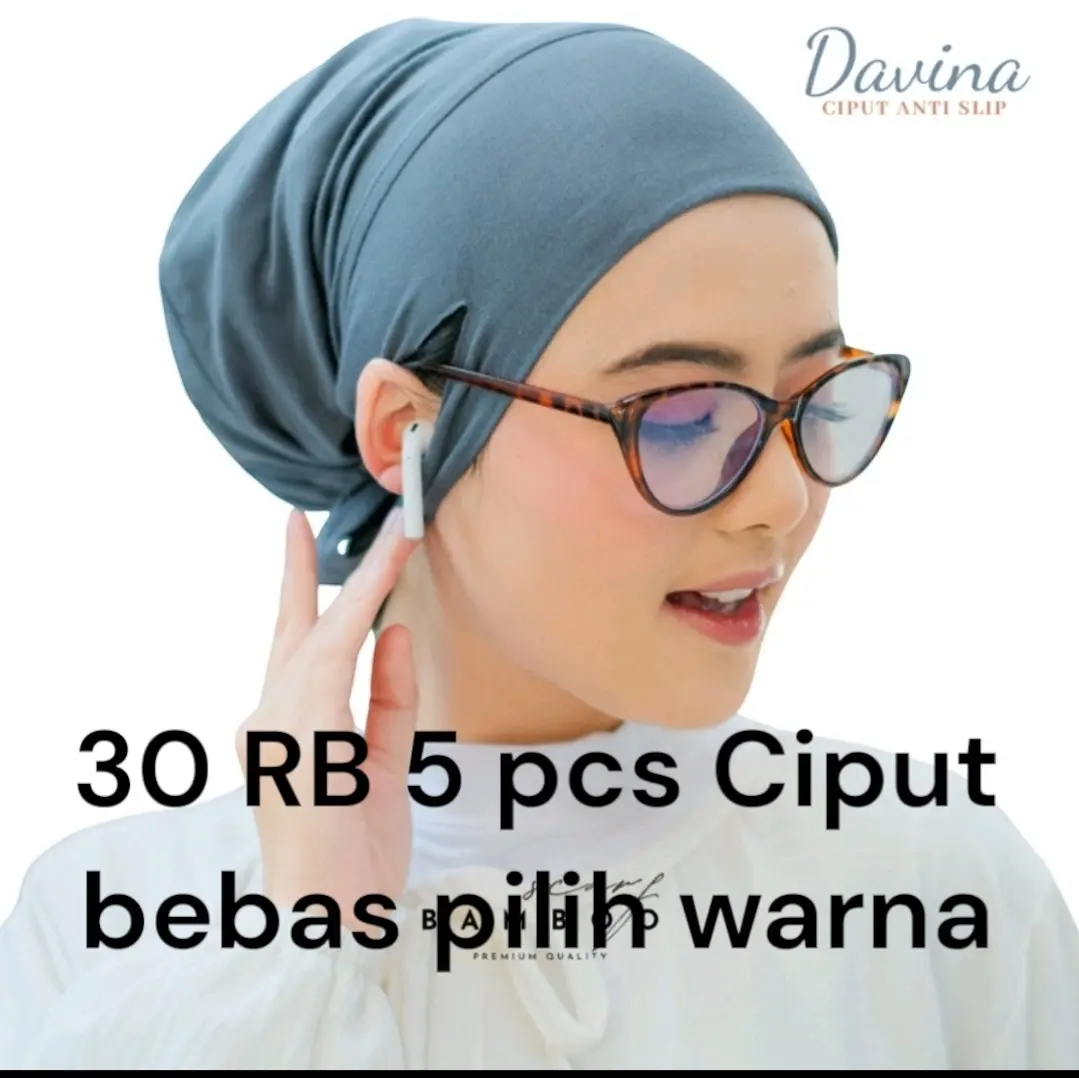 (30 rb dpt 5 pcs)ciput anti budek  bahan jersey premium tidak licin tidak terawang inner hijab Kerudung Dalaman Instan