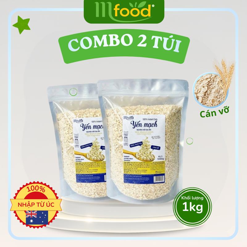 Combo 2Kg Yến Mạch Cán Vỡ Nguyên Chất Nhập Khẩu Từ Úc MFOOD - Eat Clean Healthy…