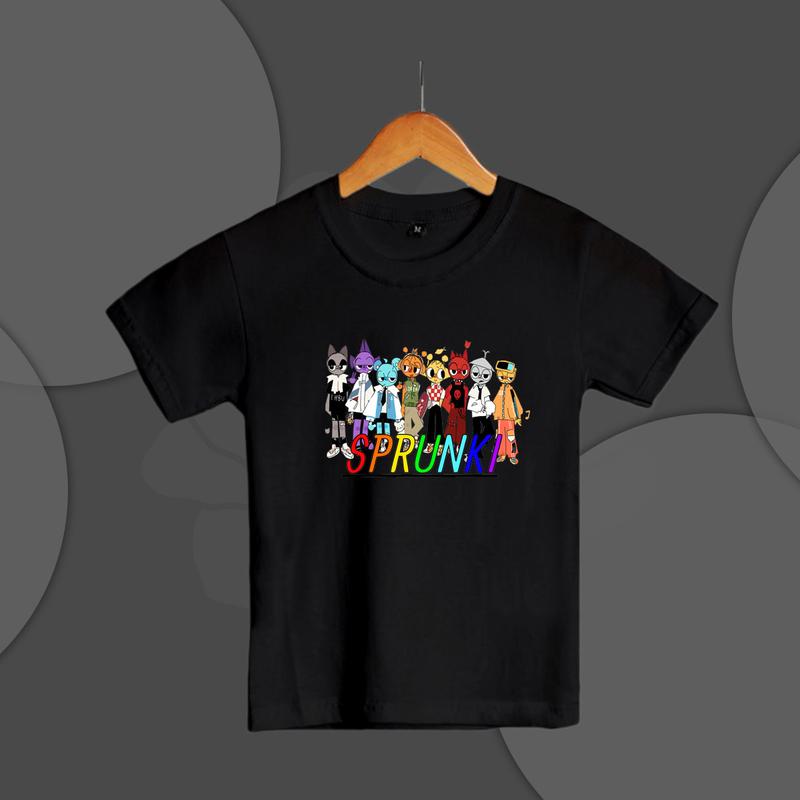 Baju Kaos Incredibox Sprunki Anak Laki Laki Usia 4-11 Tahun Fashion 0