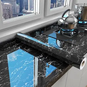 Stiker Marmer 60cmx1m Wallpaper Stiker Dapur & Kamar Mandi Anti Air Minyak dan Api Motif Marmer Dinding Kertas Jamur