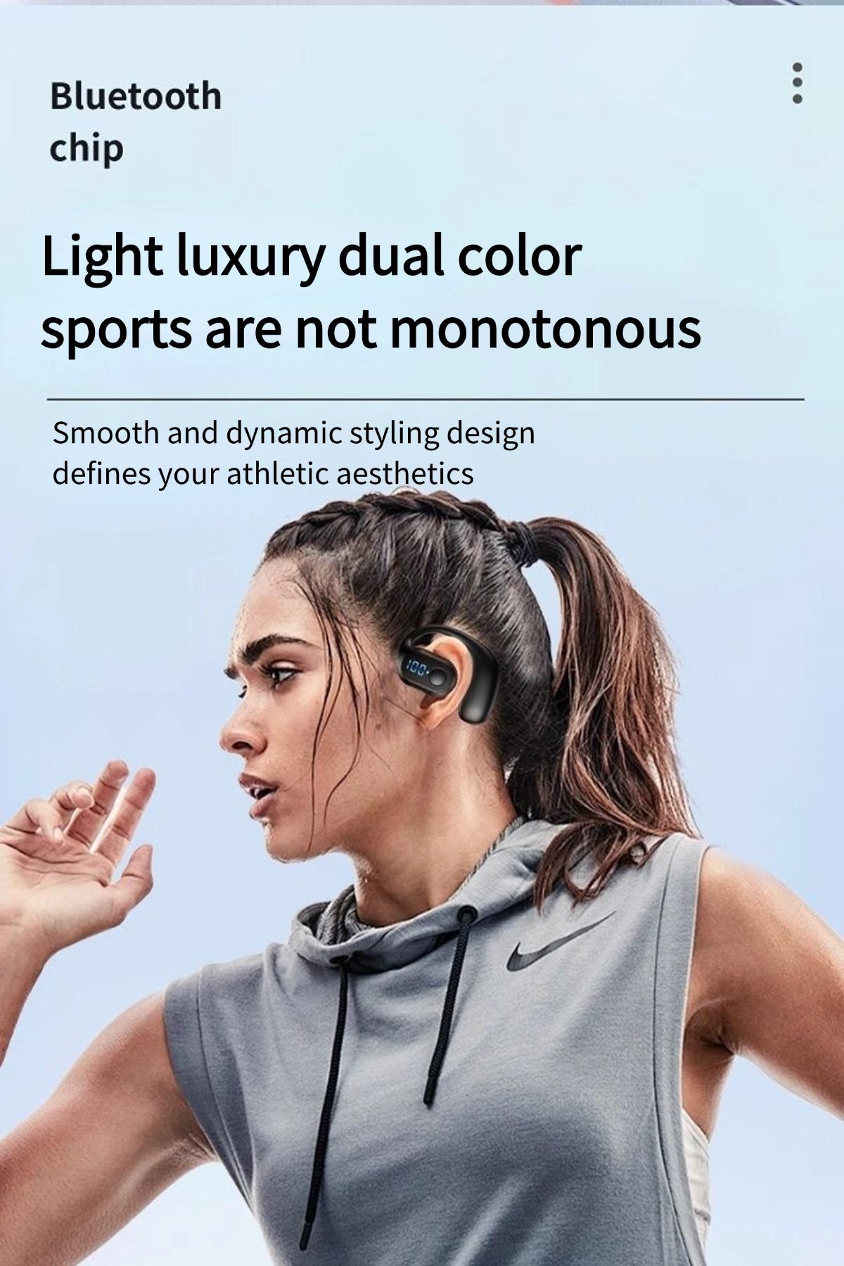 Headset OWS KY2pro Bluetooth , Earphone Nirkabel Tanpa Masuk Telinga, Earbuds LED Display, Headphone Suara Jernih untuk Olahraga