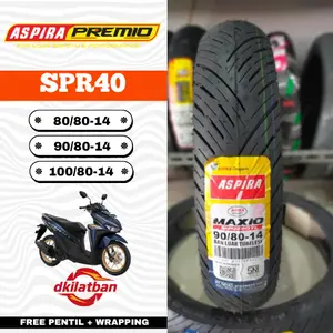 Ban ASPIRA SPR40 Ring 14 TUBELESS 80/80-14, 90/80-14, 100/80-14 Untuk Motor Beat, Mio, Vario Dll